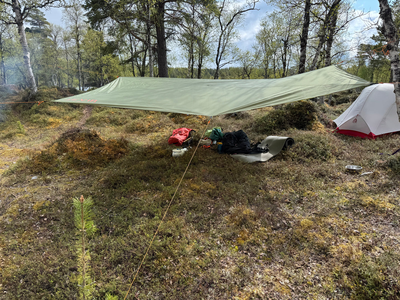 Revir Tarp Hegn – 3 X 4 Meter Ripstop – M/ Teltplugger Og Tau