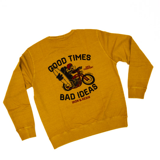 Iron and Resin – Good Times Bad Ideas Roundneck (Gul)