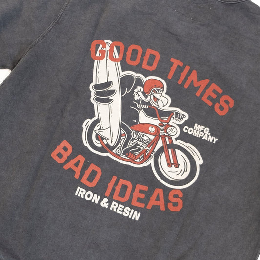 Iron and Resin – Good Times Bad Ideas Roundneck (Sort)