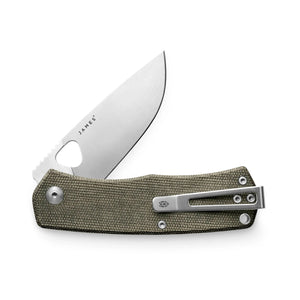 JAMES BRAND – FOLSOM – OD GREEN/STAINLESS/MICARTA – FOLDEKNIV