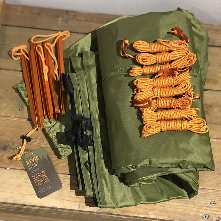 REVIR TARP HEGN – 3 x 4 METER RIPSTOP – M/ TELTPLUGGER OG TAU - REVIR OSLO